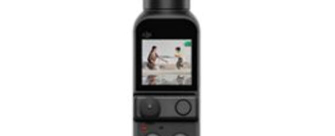 Kleine Handkamera mit integriertem Gimbal und Bildschirm